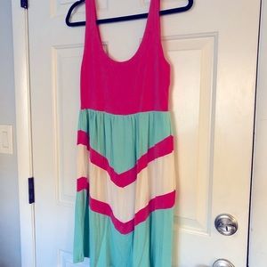 Pink Lily pink and turquoise dress